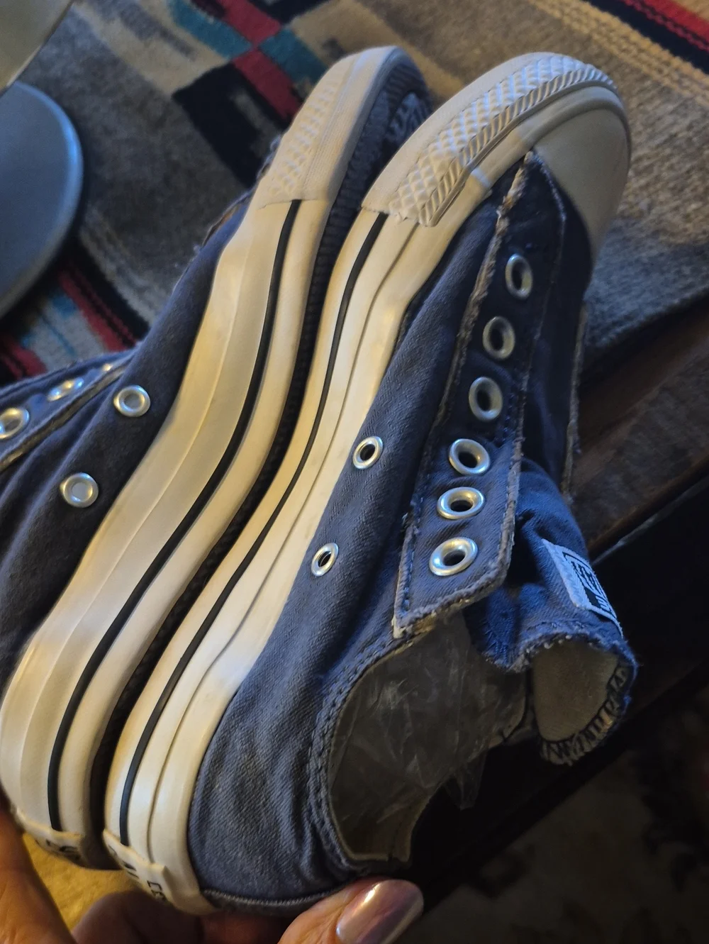 Converse Chuck Taylor Laceless All Star Low Profile Blue Denim Womens Sz.6.5.(#)